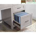 Carver Sit or Stand Lift Top Desk in Grey and Weathered Oak by Dorel - Price Crash Furniture