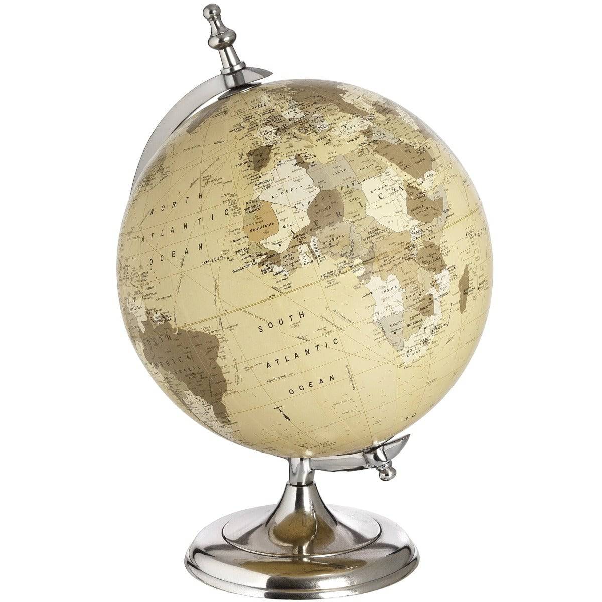 Chrome Desktop Globe - Price Crash Furniture