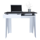 Core Dallas Home Office Desk in White & Carbon Grey Oak - Price Crash Furniture