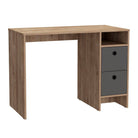 Core Vegas Bleached Oak Effect 2 Drawer Laptop Desk - Price Crash Furniture