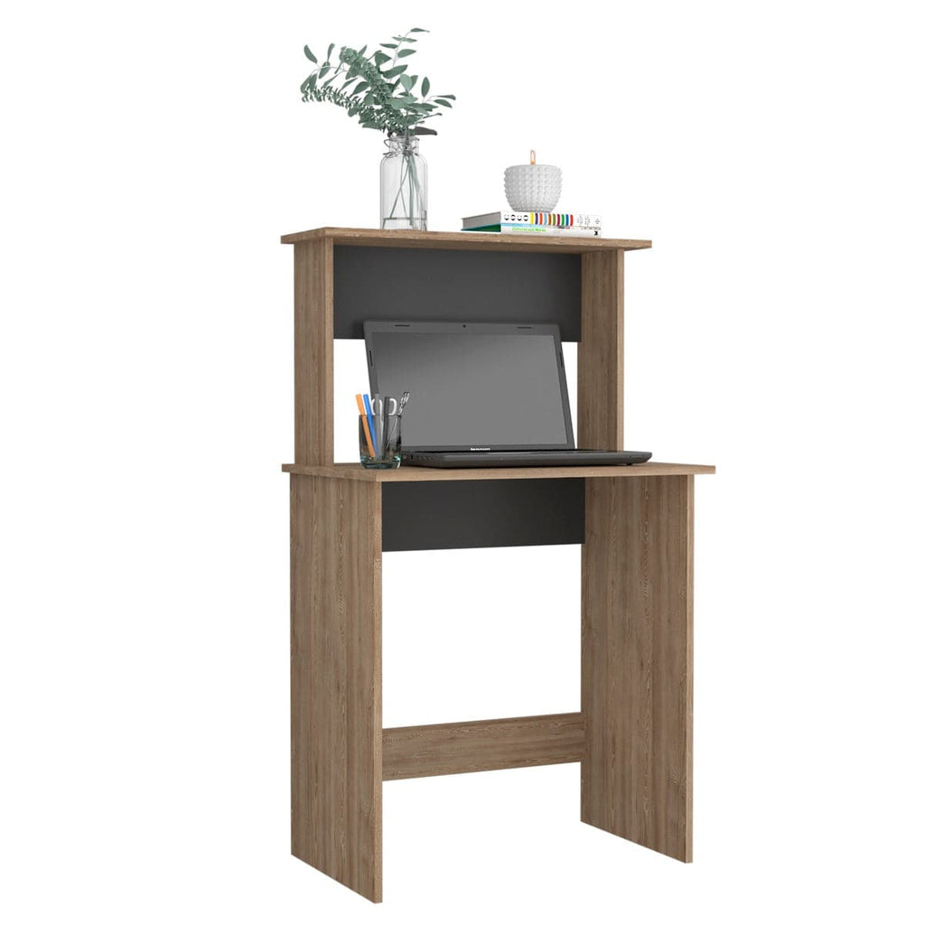 Core Vegas Bleached Oak Effect Compact Workstation Desk - Price Crash Furniture