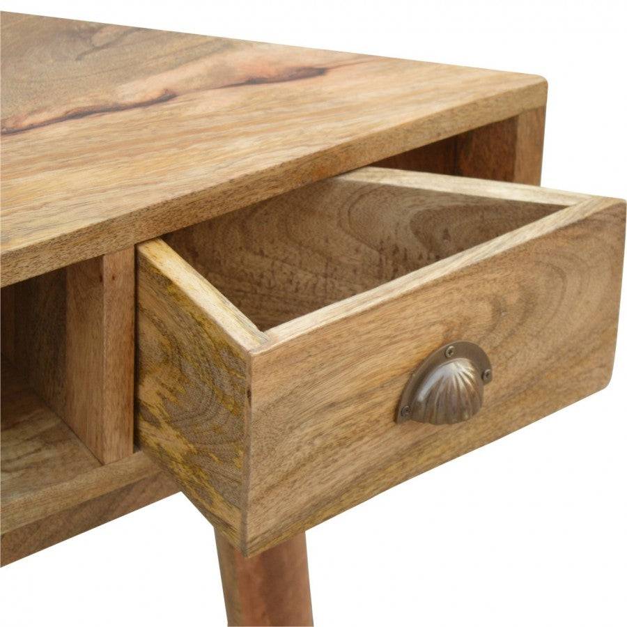 Corner Writing Desk With 2 Drawers And Open Slot - Price Crash Furniture