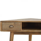 Corner Writing Desk With 2 Drawers And Open Slot - Price Crash Furniture