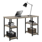 Elmwood Double Pedestal Laptop Desk in Distressed Grey Oak by Dorel - Price Crash Furniture