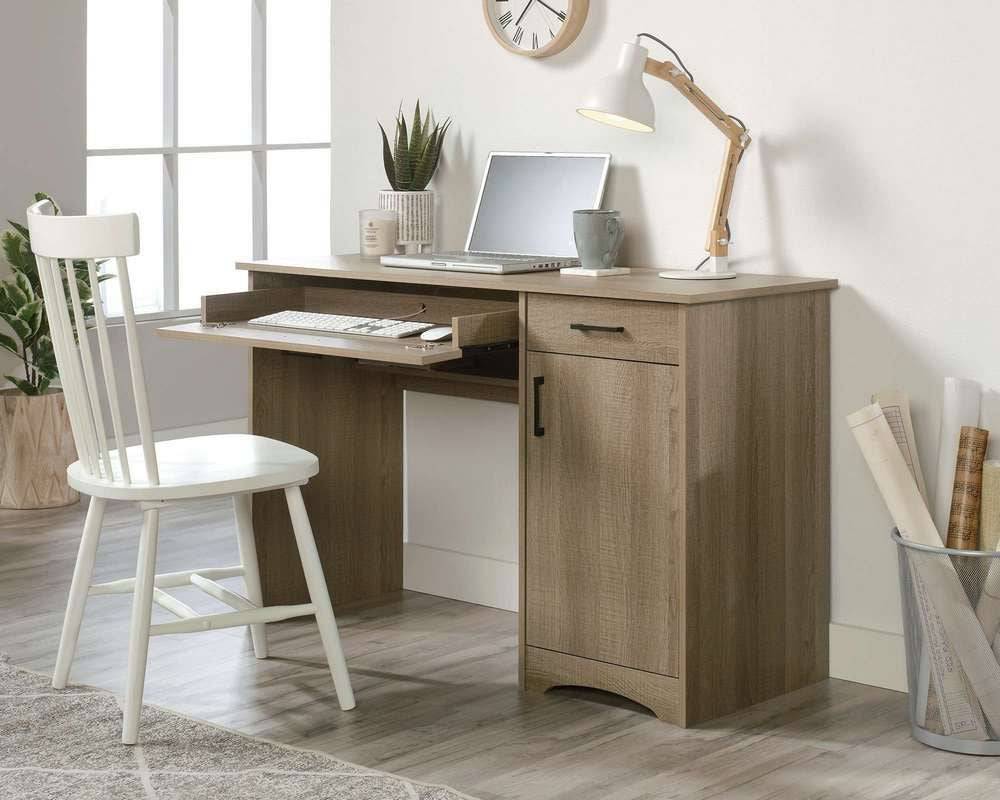 Essentials L-Shaped Desk in Summer Oak - Price Crash Furniture