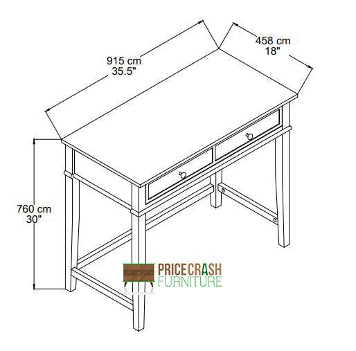 Franklin Computer Laptop and Writing Desk in Black by Dorel - Price Crash Furniture