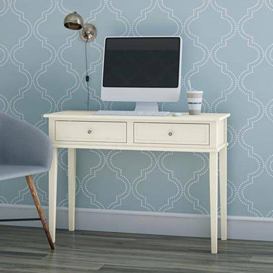 Franklin Computer Laptop and Writing Desk in White by Dorel - Price Crash Furniture