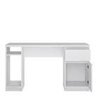 Fribo 1 Door 1 Drawer Twin Pedestal Desk in Alpine White - Price Crash Furniture