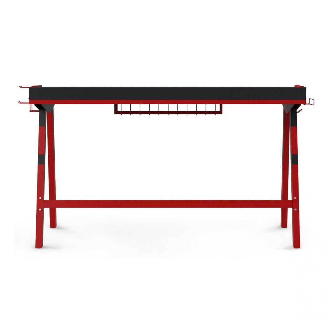 Fuego Gaming Desk in Red and Black by Alphason - Price Crash Furniture