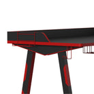 Fuego Gaming Desk in Red and Black by Alphason - Price Crash Furniture