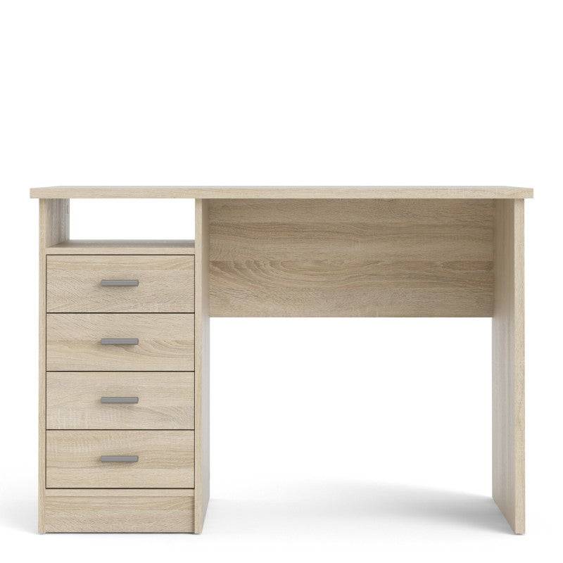 Function Plus 4 Drawer Desk in Oak - Price Crash Furniture