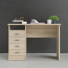 Function Plus 4 Drawer Desk in Oak - Price Crash Furniture