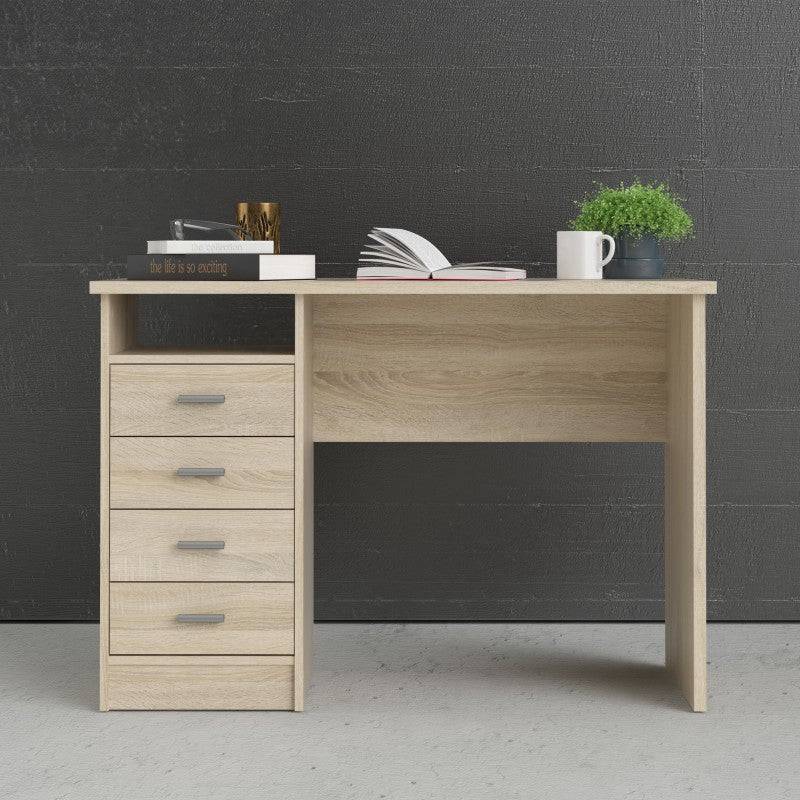 Function Plus 4 Drawer Desk in Oak - Price Crash Furniture