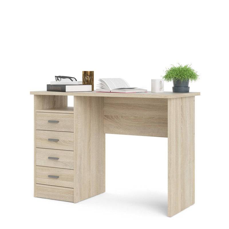 Function Plus 4 Drawer Desk in Oak - Price Crash Furniture