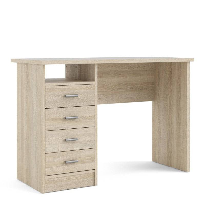 Function Plus 4 Drawer Desk in Oak - Price Crash Furniture