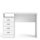 Function Plus 4 Drawer Desk in White - Price Crash Furniture