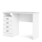 Function Plus 4 Drawer Desk in White - Price Crash Furniture