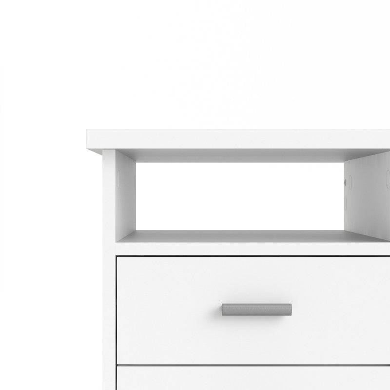 Function Plus 4 Drawer Desk in White - Price Crash Furniture