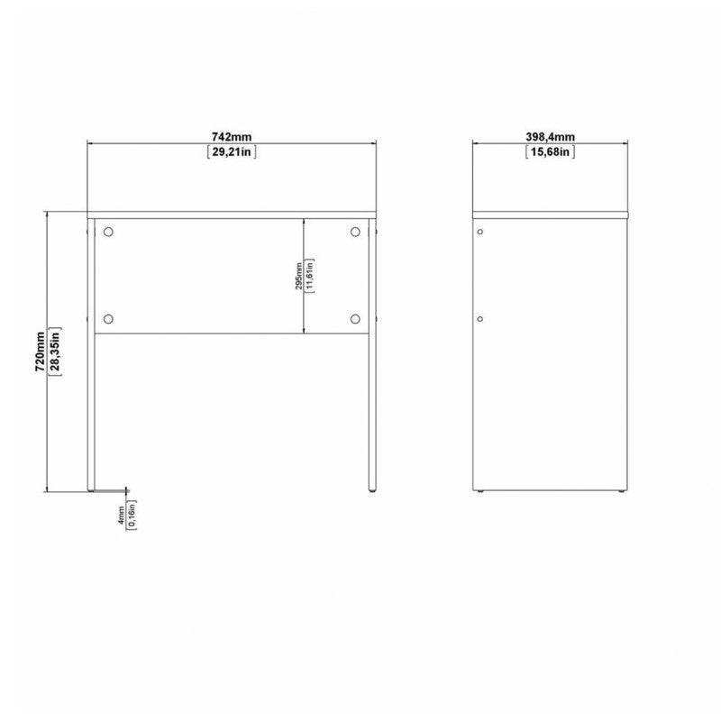 Function Plus Basic Desk in Oak - Price Crash Furniture