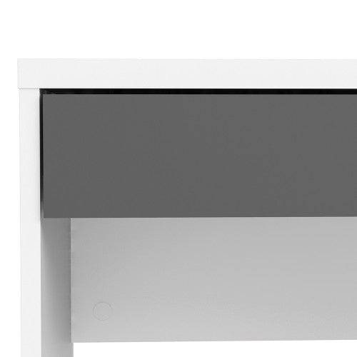Function Plus Compact Desk in White & Grey - Price Crash Furniture