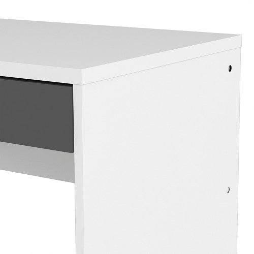 Function Plus Compact Desk in White & Grey - Price Crash Furniture