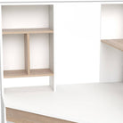 Function Plus Corner Desk with multi-functional unit In White and Oak - Price Crash Furniture