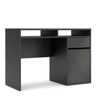 Function Plus Desk 1 Door 1 Drawer in Black - Price Crash Furniture