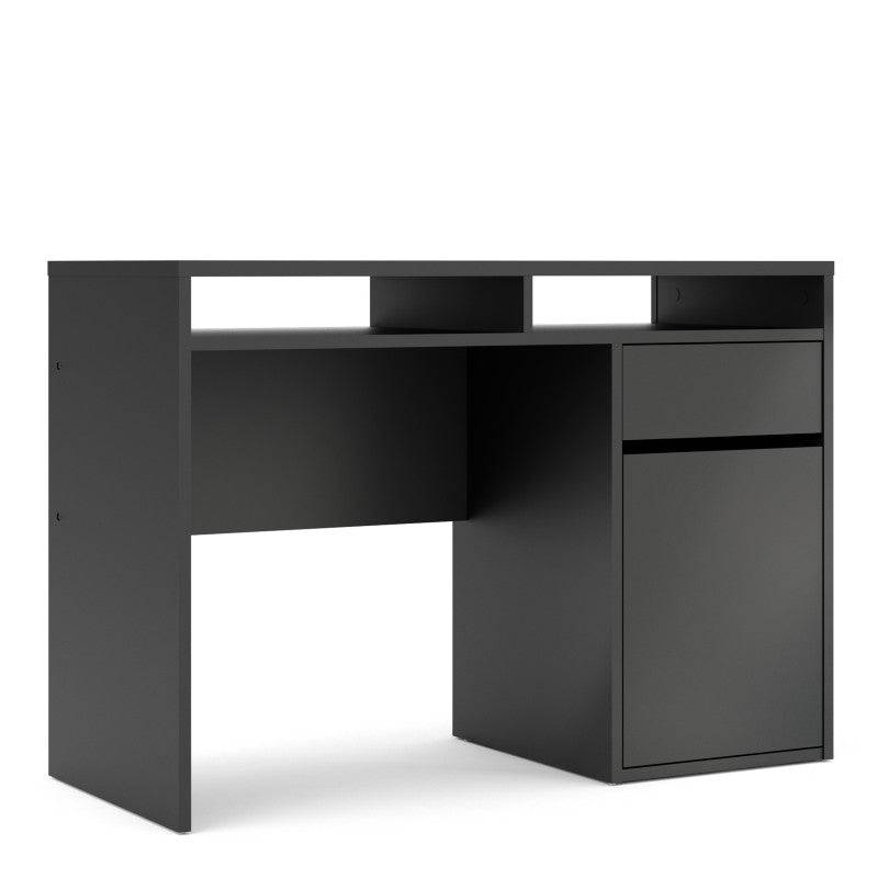 Function Plus Desk 1 Door 1 Drawer in Black - Price Crash Furniture