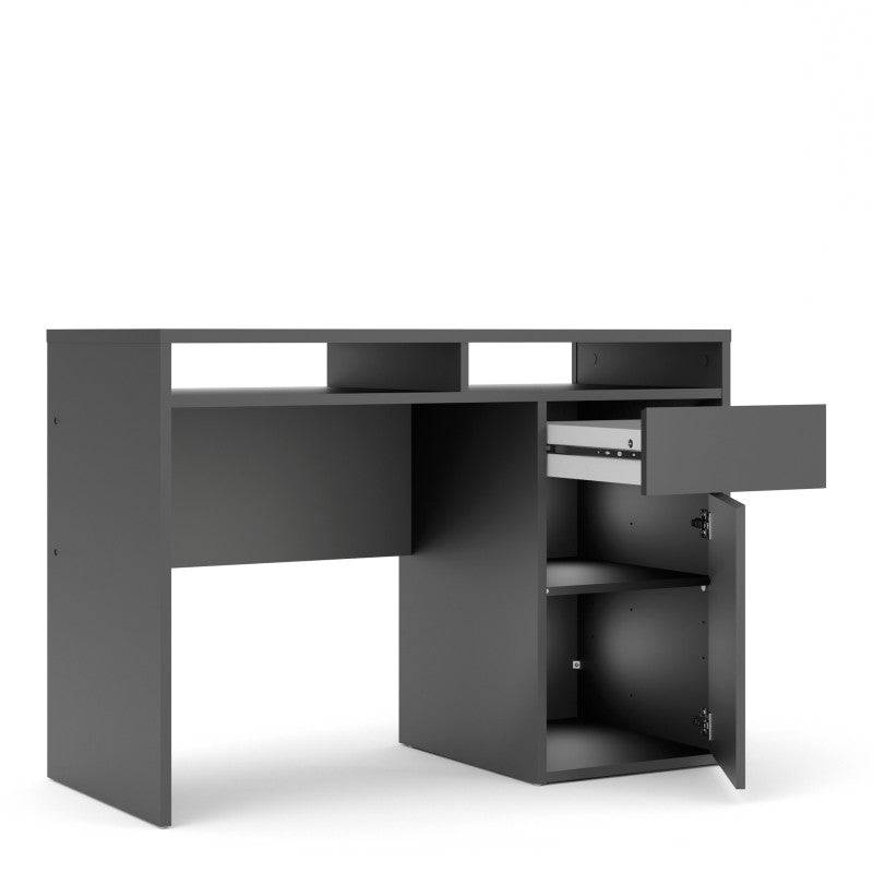 Function Plus Desk 1 Door 1 Drawer in Black - Price Crash Furniture