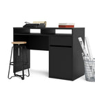 Function Plus Desk 1 Door 1 Drawer in Black - Price Crash Furniture