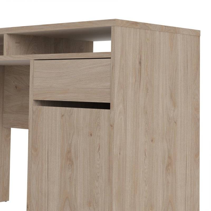 Function Plus Desk 1 Door 1 Drawer in Jackson Hickory Oak - Price Crash Furniture