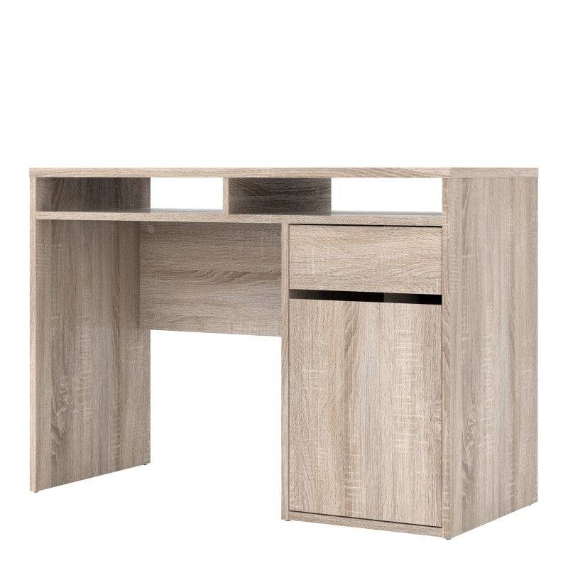 Function Plus Desk 1 Door 1 Drawer in Truffle Oak - Price Crash Furniture