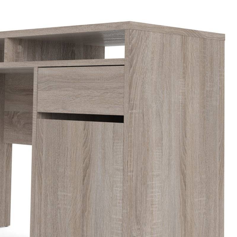 Function Plus Desk 1 Door 1 Drawer in Truffle Oak - Price Crash Furniture