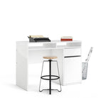 Function Plus Desk 1 Door 1 Drawer in White - Price Crash Furniture