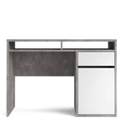 Function Plus Desk 1 Door 1 Drawer in White and Grey - Price Crash Furniture