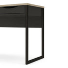 Function Plus Desk 1 Drawer in Black with Oak Trim - Price Crash Furniture