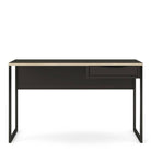 Function Plus Desk 1 Drawer Wide in Black with Oak Trim - Price Crash Furniture