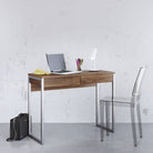 Function Plus Desk 2 Drawers In Walnut - Price Crash Furniture