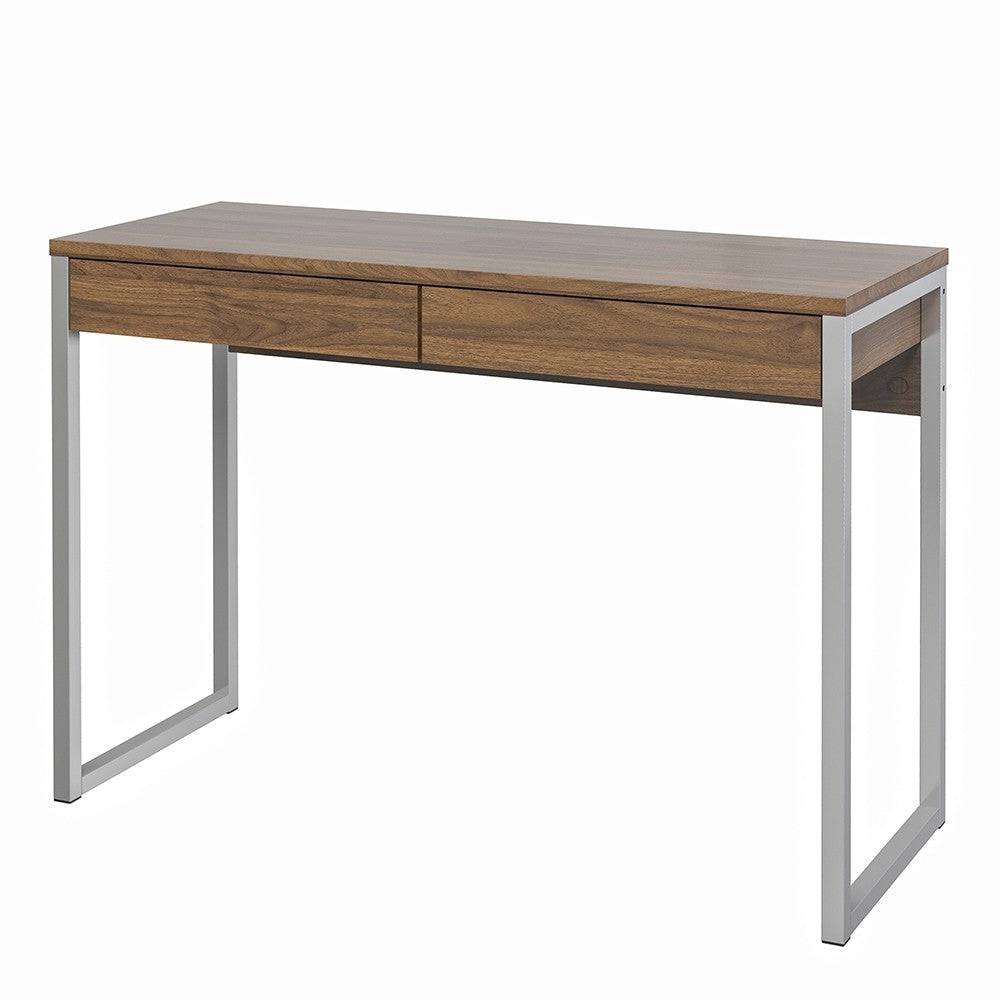 Function Plus Desk 2 Drawers In Walnut - Price Crash Furniture