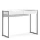 Function Plus Desk 2 Drawers in White High Gloss - Price Crash Furniture