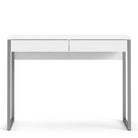 Function Plus Desk 2 Drawers in White High Gloss - Price Crash Furniture