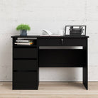 Function Plus Desk (3+1) handle free Drawer in Black - Price Crash Furniture