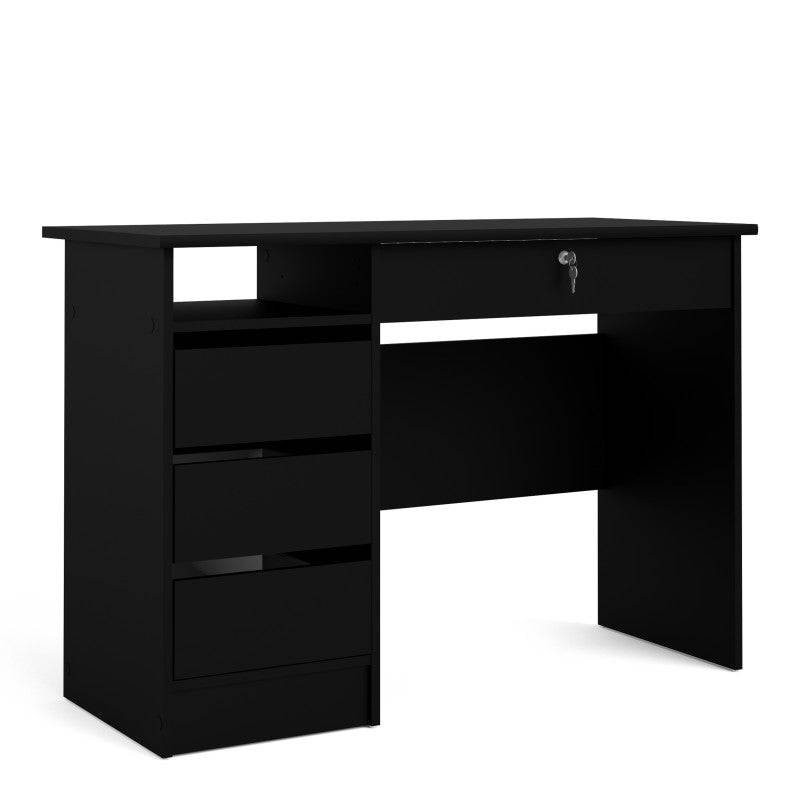 Function Plus Desk (3+1) handle free Drawer in Black - Price Crash Furniture