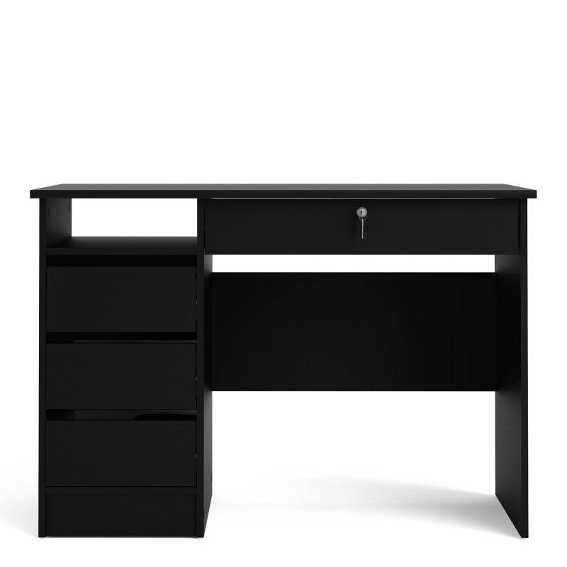 Function Plus Desk (3+1) handle free Drawer in Black - Price Crash Furniture
