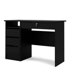 Function Plus Desk (3+1) handle free Drawer in Black - Price Crash Furniture