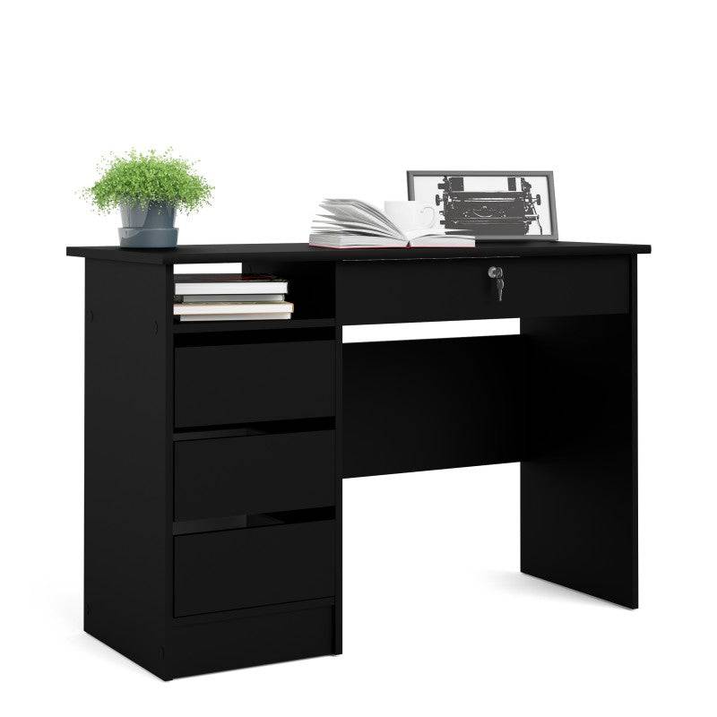 Function Plus Desk (3+1) handle free Drawer in Black - Price Crash Furniture