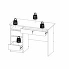 Function Plus Desk (3+1) handle free Drawer in Black - Price Crash Furniture