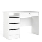 Function Plus Desk (3+1) handle free Drawer in White - Price Crash Furniture