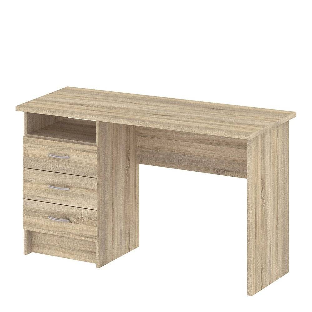 Function Plus Desk 3 Drawers In Oak - Price Crash Furniture