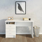 Function Plus Desk 3 Drawers In White - Price Crash Furniture